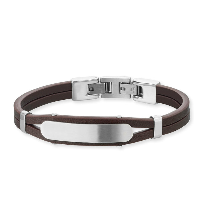 Save Brave Lederarmband Dexter mit Edelstahl Neueste Mode