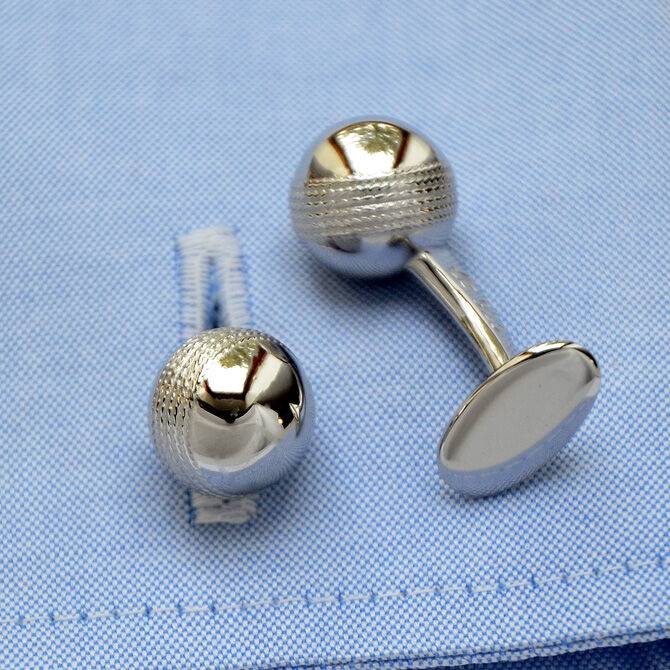 SchwesterSchwester Manschettenknöpfe Silber Cricket-Ball Zeitlich begrenztes Angebot