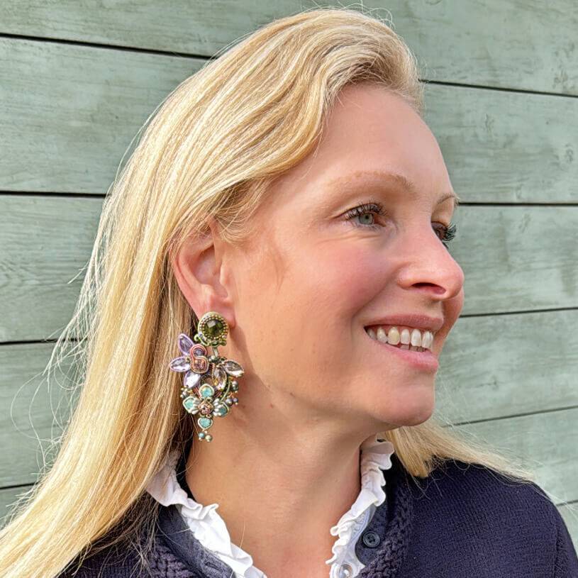 SchwesterSchwester Vorbestellbar - Große Soutache-Ohrringe in Pastellfarben Kauf eins, bekomm eins gratis
