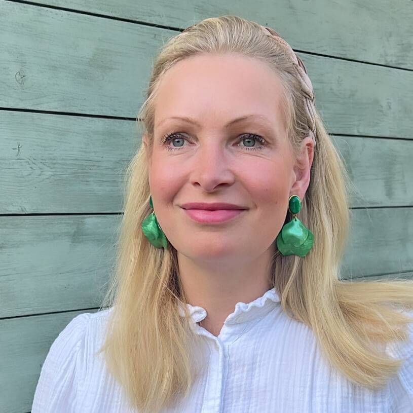 SchwesterSchwester Grüne Ohrringe mit Blütenblättern Räumungsverkauf