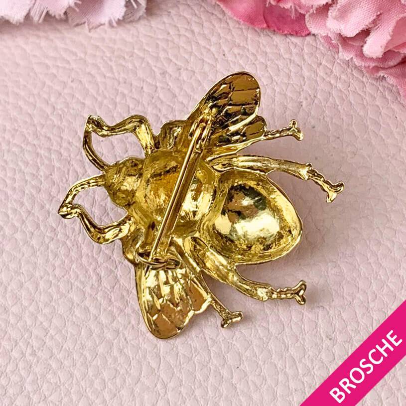SchwesterSchwester Vergoldete Hummel-Brosche von AmuseToi Super Sparpreis