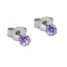 Silberdream SilberDream Ohrstecker 3er Zirkonia weiß, lila, rosa 925 Silber Ohrring SDS808 VIP-Rabatte