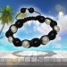 Silberdream SilberDream Shamballa Armband Stein schwarz / silber SDA913 Muttertagsangebot
