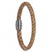 Silberdream SilberDream Leder Armband 5mm natur 22cm Edelstahl Verschluss LAB0722 Lagerräumung