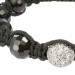 Silberdream SilberDream Shamballa Armband schwarz 925 Sterling Silber Kugel SDA032 Heißer Verkauf
