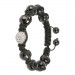 Silberdream SilberDream Shamballa Armband schwarz 925 Sterling Silber Kugel SDA032 Heißer Verkauf