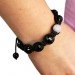 Silberdream SilberDream Shamballa Armband schwarz 925 Sterling Silber Kugel SDA032 Heißer Verkauf