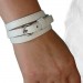 Silberdream SilberDream Lederarmband weiß unisex Leder Armband LAC560W Große Rabatte