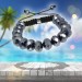 Silberdream SilberDream Shamballa Armband Glas schwarz 18 geschliffene Kugeln SDA912 Letzte 3 Tage
