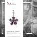 Silberdream SilberDream 925 Charm Blume lila Armband Ketten Anhänger FC4116 Fabrik Onlineshop
