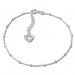 Silberdream SilberDream Fußkette Herz offen 26cm 925 Sterling Silber SDF2096 Fabrikpreis
