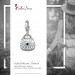 Silberdream SilberDream Glitzer Charm Tasche klein weiß Zirkonia Kristalle GSC558W Räumungsverkauf