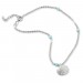 Silberdream SilberDream Fußkette Muschel hellblau 25cm 925 Sterling Silber SDF5245H Clearance-Verkauf