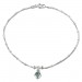 Silberdream SilberDream Fußkette Herz 23cm Zirkonia hellblau Silber SDF2023H Online