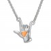 Silberdream SilberDream Collier Kette Handzeichen -Ich liebe dich- 925 Silber 46cm SDK50844E Online