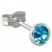 Silberdream SilberDream Ohrring Zirkonia türkis 4mm 925 Silber Ohrstecker SDO5534T Großer Ausverkauf