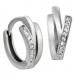 Silberdream SilberDream Creole Lines Zirkonia weiß matt 925 Sterling Silber Damen SDO4409W