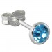 Silberdream SilberDream Ohrring Zirkonia hellblau 4mm 925 Silber Ohrstecker SDO5534H Super Rabatt