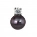 Silberdream SilberDream Ohrstecker Perle schwarz Zirkonia Damen 925er Silber SDO1738S Sonderangebote