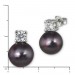 Silberdream SilberDream Ohrstecker Perle schwarz Zirkonia Damen 925er Silber SDO1738S Sonderangebote