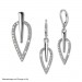 Silberdream SilberDream Ohrhänger Blatt Zirkonia weiß 925 Silber Ohrring SDO4285W Tiefpreis