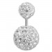 Silberdream SilberDream Doppel-Ohrringe Glitzerperlen weiß Tribal Design 925 Silber SDO8516W Super Sparpreis