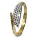 Silberdream GoldDream Gold Ring Blatt Gr.54 Zirkonia weiß 333er Gelbgold GDR517Y54