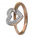 Silberdream GoldDream Gold Ring Gr.54 Herz Zirkonia 333er Rosegold GDR521E54