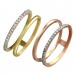 Silberdream GoldDream Gold Doppel Ring Zirkonia weiß Gr.56 333er Rosegold GDR505E56 Letzte 2 Tage