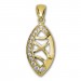 Silberdream GoldDream Kettenanhänger Blatt Zirkonia 333 Gold Anhänger Echtschmuck GDH5060Y Tiefpreis