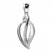Silberdream SilberDream Ketten Anhänger -Leaf- Zirkonia weiß 925 Silber SDH4380W Neueste Stile